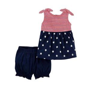 NWT Carter's 4th Of July Bow Shoulder Tank & Shorts Girls